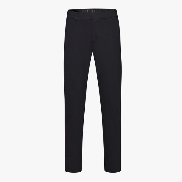 MEN'S BAND STRAIGHT-FIT PANTS(BLACK)