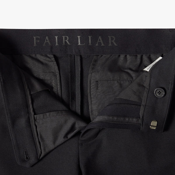 MEN'S BAND STRAIGHT-FIT PANTS(BLACK)