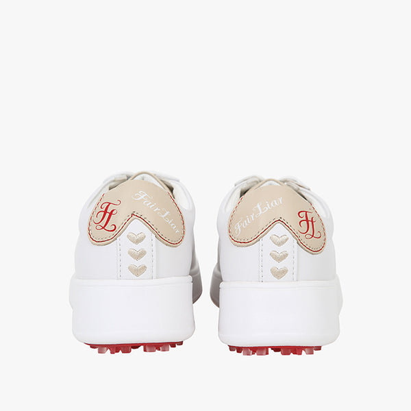 HEART SNEAKERS GOLF SHOES(WHITE)