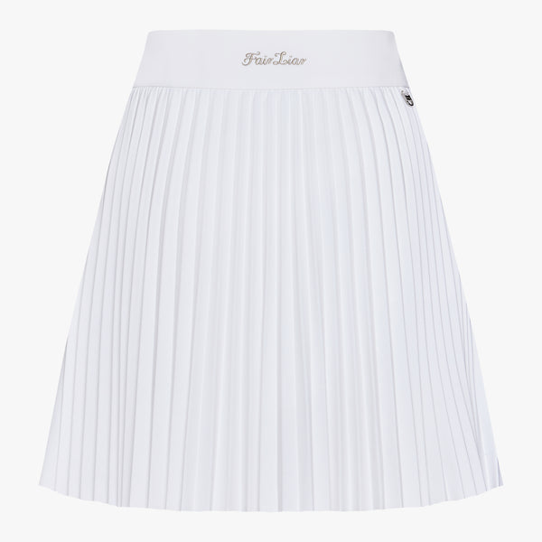 ACCORDION PLEATED SKIRT(WHITE)