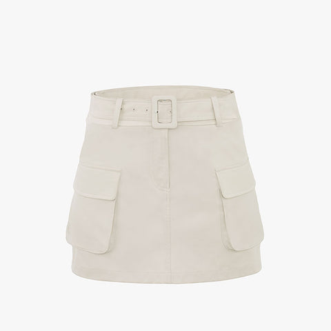 POCKET BELT SKIRT(BEIGE)