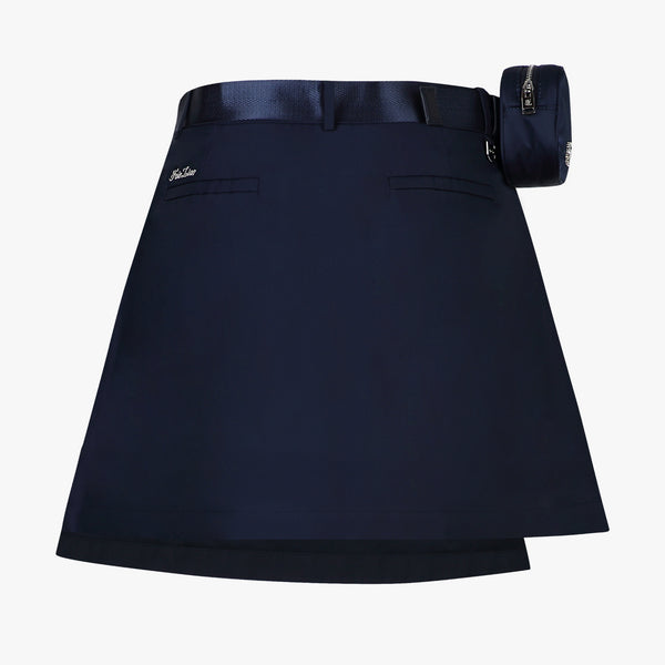 MEMORY SKIRT WITH MINI BAG(NAVY)