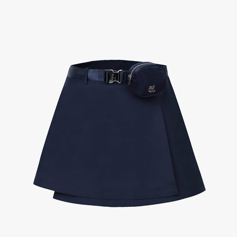 MEMORY SKIRT WITH MINI BAG(NAVY)