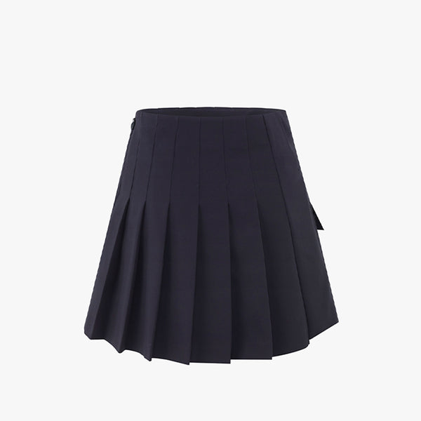 MIXED PLEATS SKIRT(BLACK)