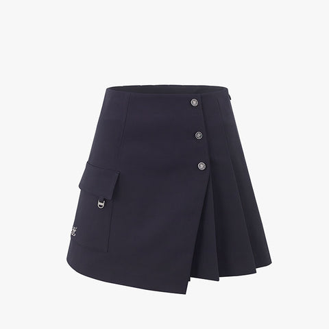 MIXED PLEATS SKIRT(BLACK)