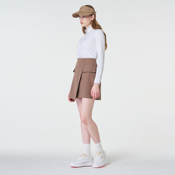 SLIM A-LINE SKIRT(BEIGE)