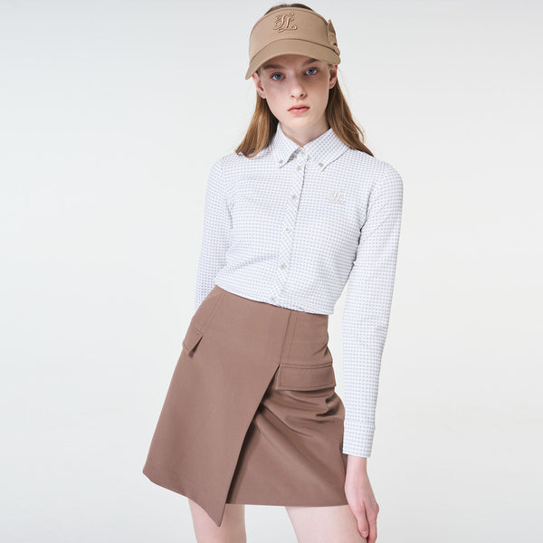 SLIM A-LINE SKIRT(BEIGE)