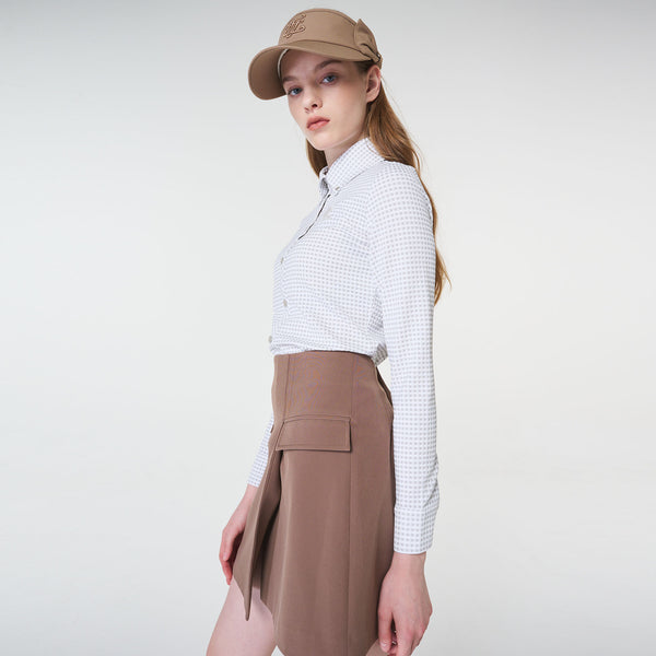 SLIM A-LINE SKIRT(BEIGE)