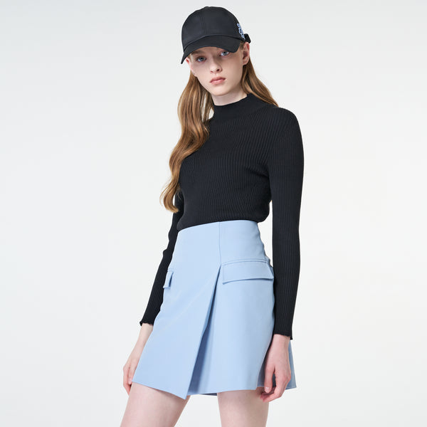 SLIM A-LINE SKIRT(CERAMICS BLUE)