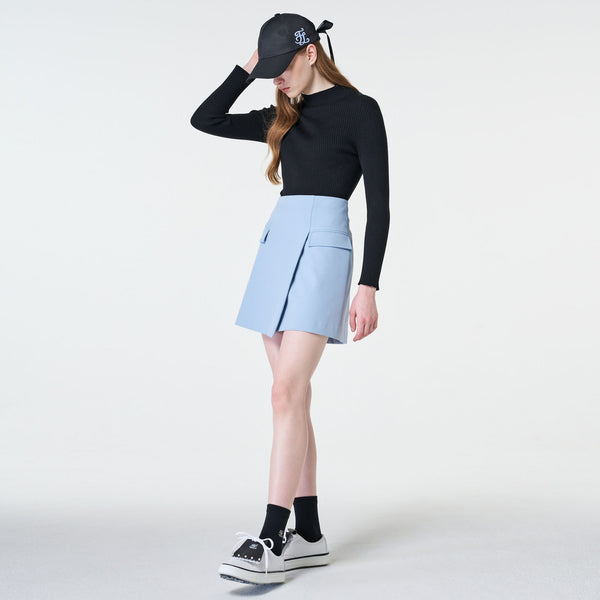 SLIM A-LINE SKIRT(CERAMICS BLUE)