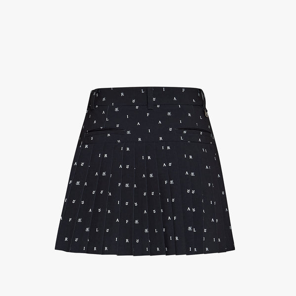 PATTERN PLEATS SKIRT(BLACK)