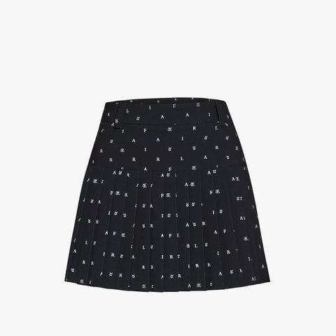 PATTERN PLEATS SKIRT(BLACK)