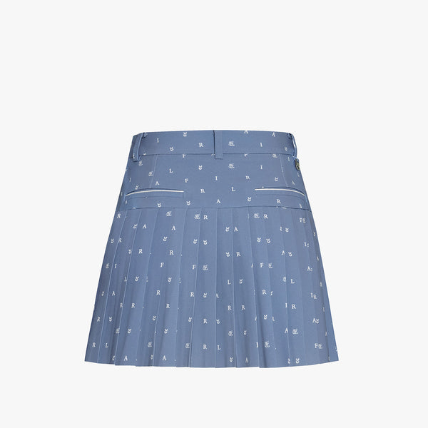 PATTERN PLEATS SKIRT(CERAMICS BLUE)
