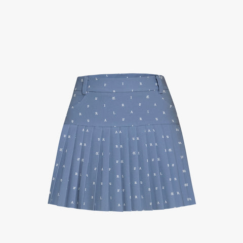 PATTERN PLEATS SKIRT(CERAMICS BLUE)