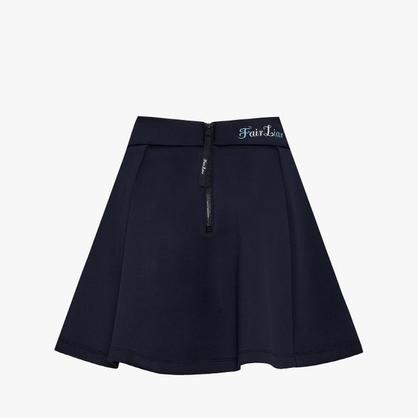NEOPRENE FLARE SKIRT(BLACK)