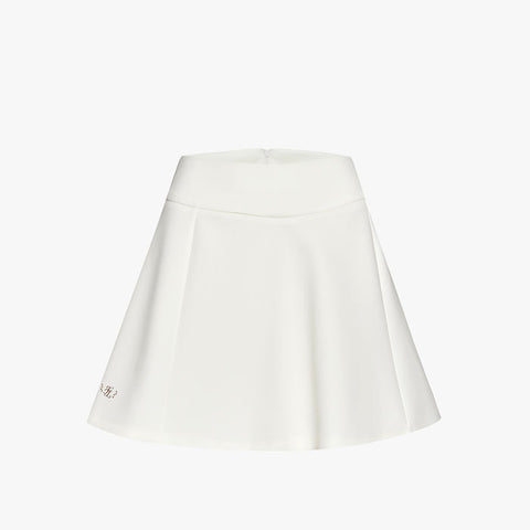 NEOPRENE FLARE SKIRT(IVORY)