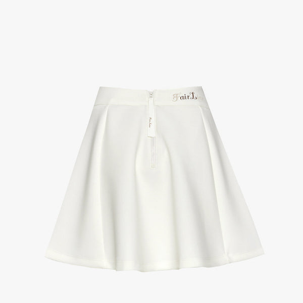 NEOPRENE FLARE SKIRT(IVORY)