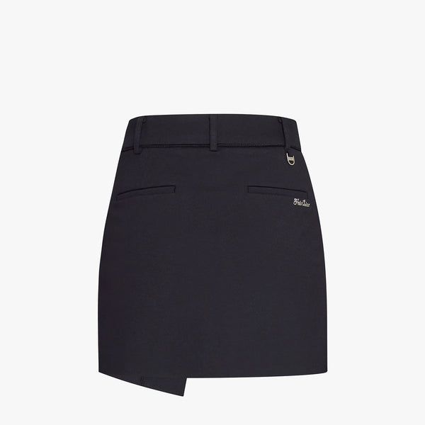 STRETCH WRAP SKIRT(BLACK)