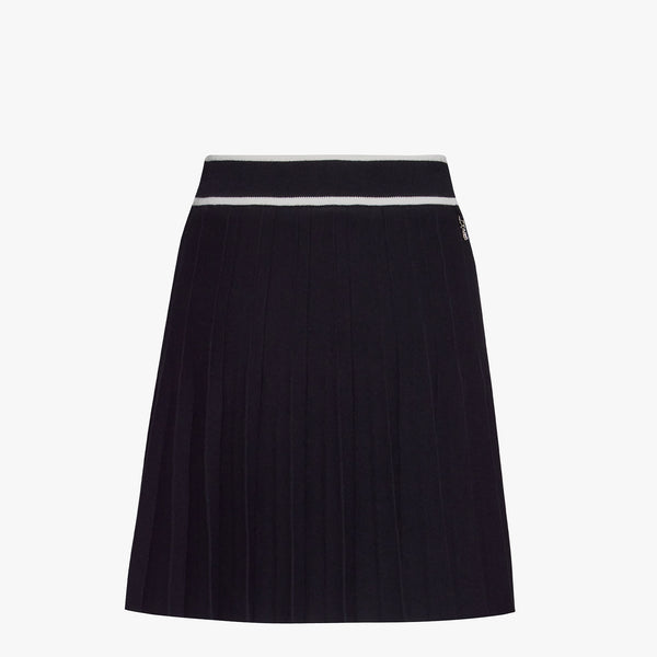 PLEATED KNIT SKIRT(BLACK)