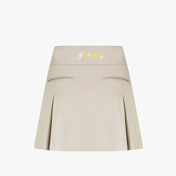 [FL COMFY] RIBBON SKIRT(BEIGE)