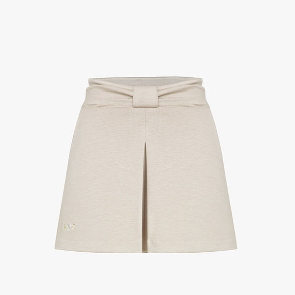[FL COMFY] RIBBON SKIRT(BEIGE)