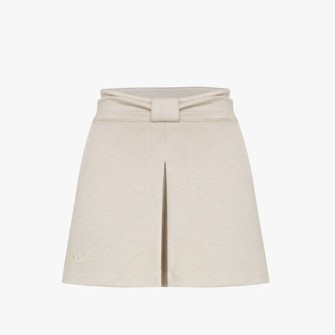 [FL COMFY] RIBBON SKIRT(BEIGE)