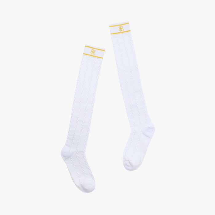 DOUBLE LINE KNEE SOCKS(YELLOW)