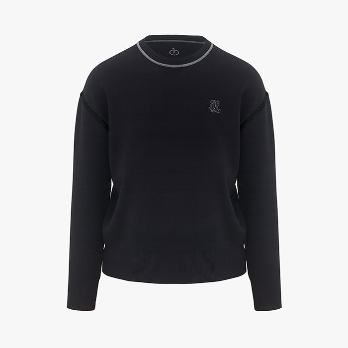 MEN'S ROUND NECK KNIT(BLACK)