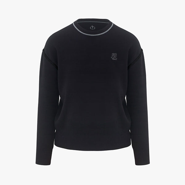 MEN'S ROUND NECK KNIT(BLACK)