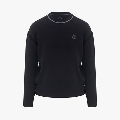 MEN'S ROUND NECK KNIT(BLACK)
