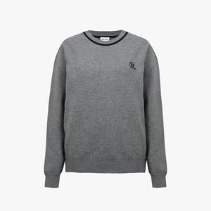 MEN'S ROUND NECK KNIT(GRAY)