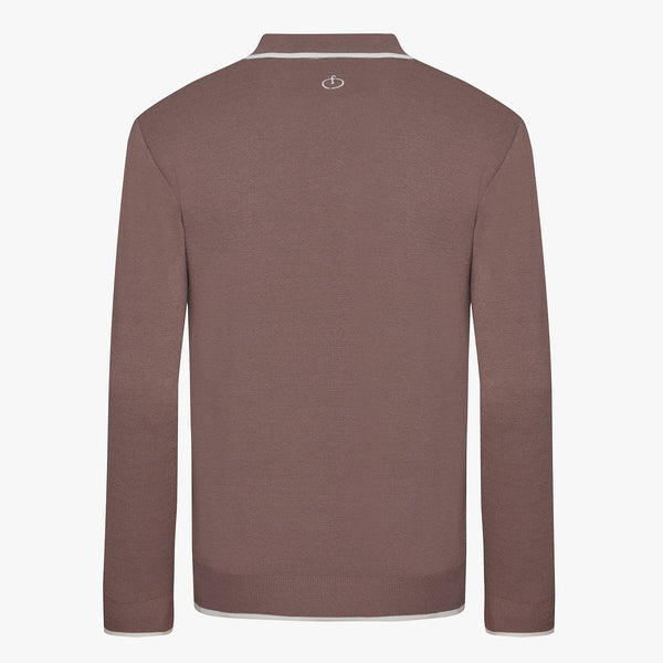 MEN'S ZIP-UP KNIT(BROWN)