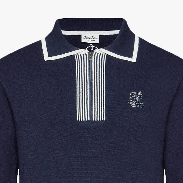 MEN'S ZIP-UP KNIT(NAVY)