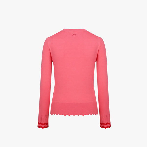 ROUND WAVE KNIT(PINK CHORAL)