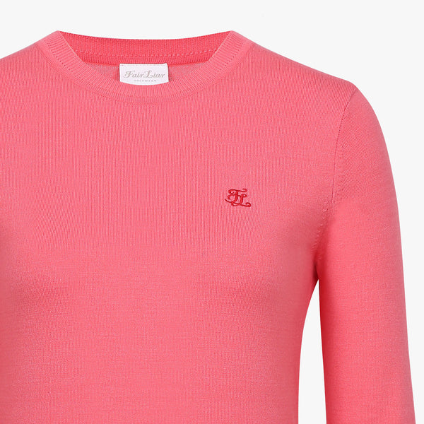 ROUND WAVE KNIT(PINK CHORAL)