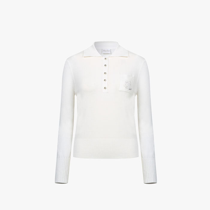 BIG COLLAR CROP KNIT(WHITE)