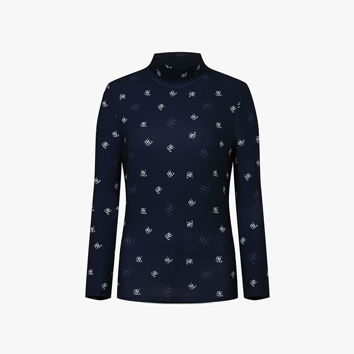 LOGO TURTLENECK T-SHIRT(NAVY)