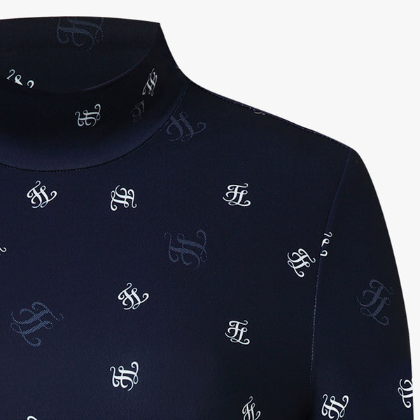 LOGO TURTLENECK T-SHIRT(NAVY)