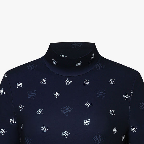 LOGO TURTLENECK T-SHIRT(NAVY)