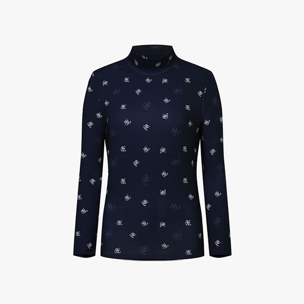 LOGO TURTLENECK T-SHIRT(NAVY)