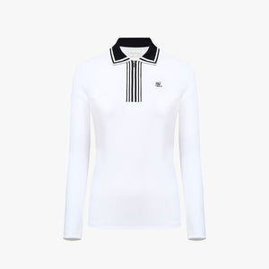 HALF ZIP-UP T-SHIRT(WHITE)