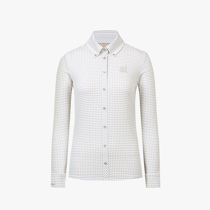 WAFFLE BUTTON T-SHIRT(BEIGE)