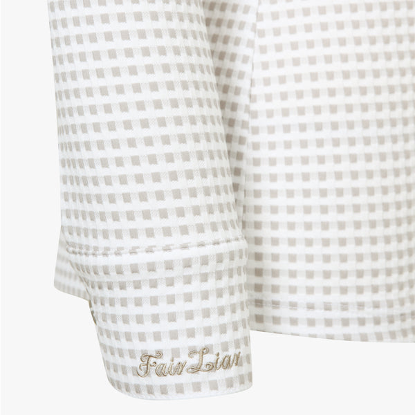 WAFFLE BUTTON T-SHIRT(BEIGE)