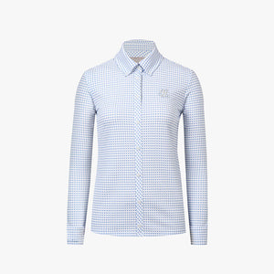 WAFFLE BUTTON T-SHIRT(CERAMICS BLUE)