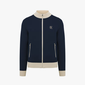 MEN'S HIGH-NECK ZIP-UP SWEATER(NAVY)