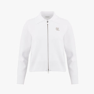 BIG COLLAR ZIP-UP CARDIGAN(WHITE)