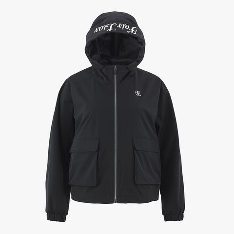 HOODED POCKET JUMPER(BLACK)