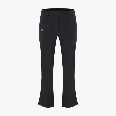 BOOT CUT WOOL-BLEND PANTS(BLACK)