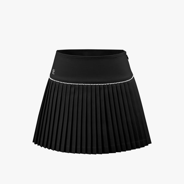 [FL SIGNATURE] PEARL FLARE PLEATED SKIRT(BLACK)