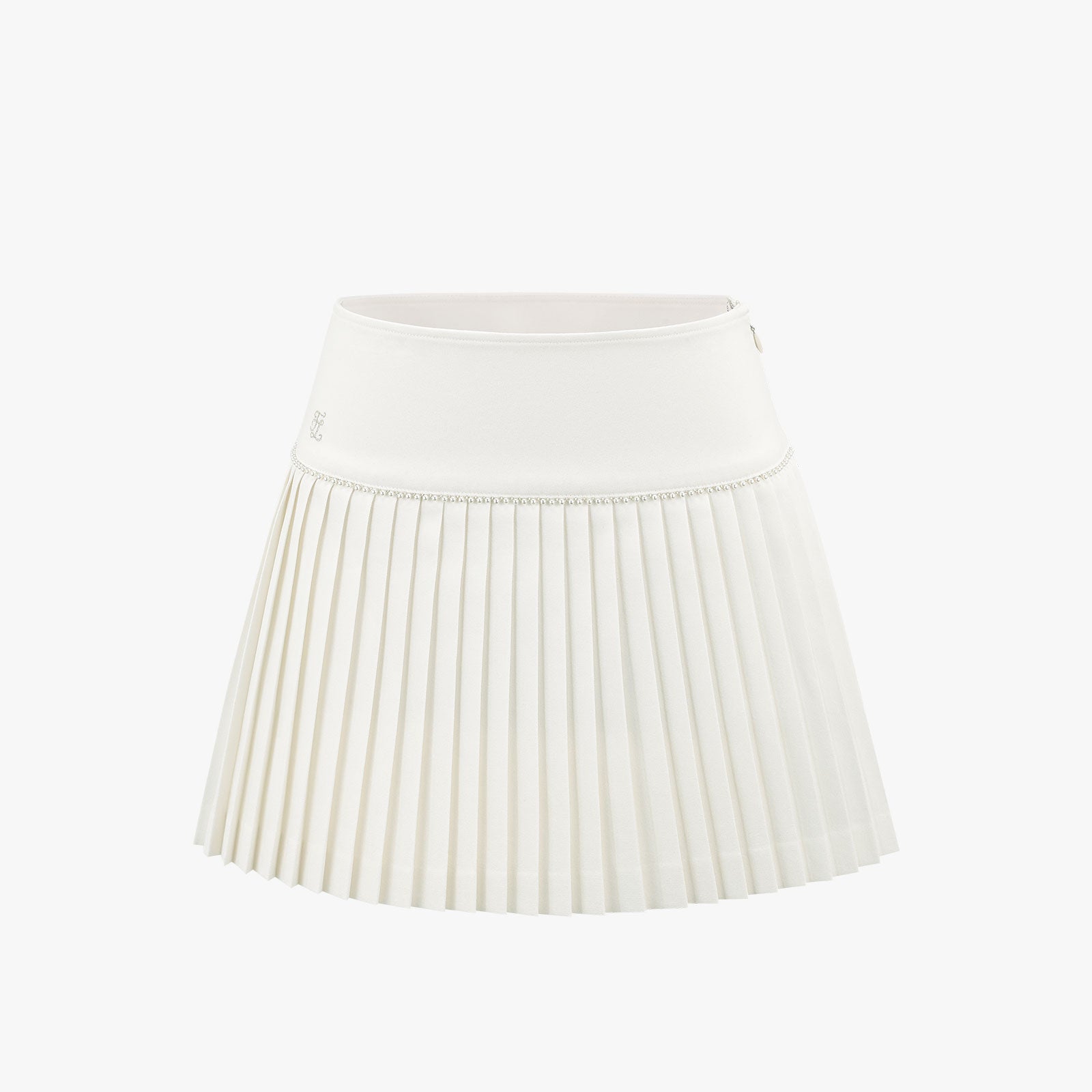 [FL SIGNATURE] PEARL FLARE PLEATED SKIRT(WHITE)